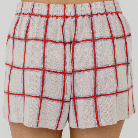 Guest In Residence Picnic Plaid Short in Cream Combo - Picture 4 of 4